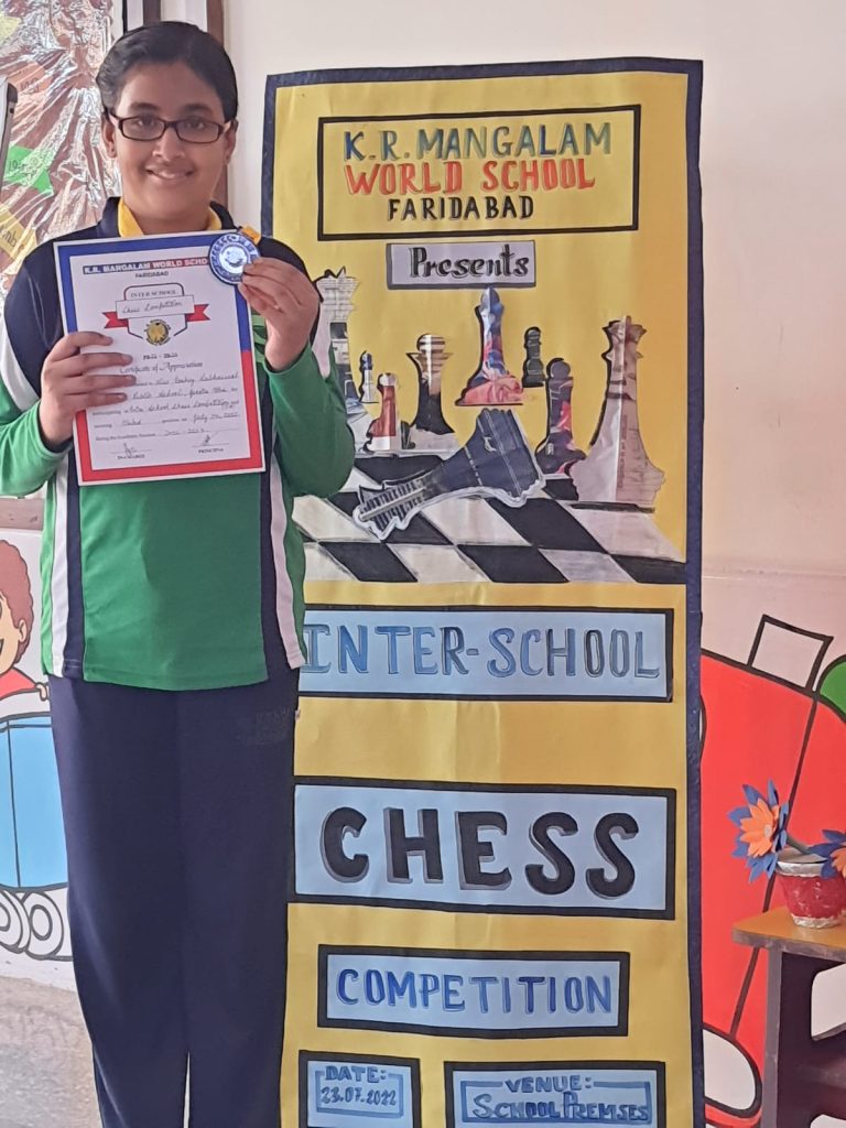 KASHVY SABHARWAL WINS THIRD POSITION IN INTER SCHOOL CHESS COMPETITION- JULY 23, 2022- 1
