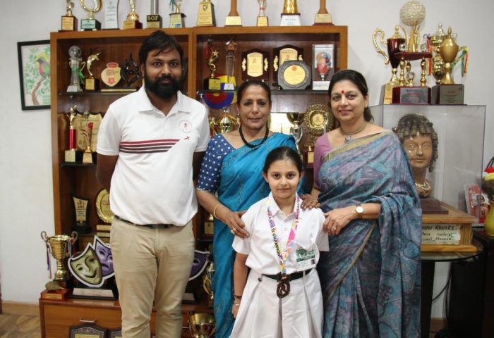Siyona Sumbli of class 3 rd  F brought laurels to school by winning the Bronze medal in 1st National Inter District Roller Skating championship 2023 held at Mohali from 27 April 2023 to 2 nd  May 2023.